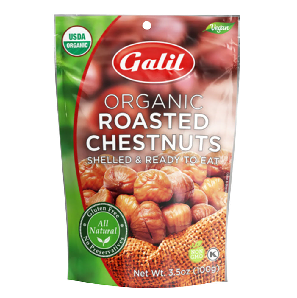 Wholesale Galil - Organic Roasted Chestnuts - 3.5Oz - Pk24- Bulk