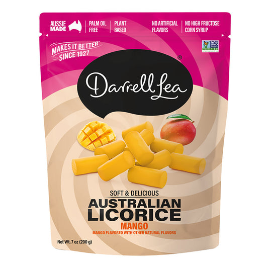 Wholesale Darrell Lea Mango Licorice 7 Oz Pouch- Bulk