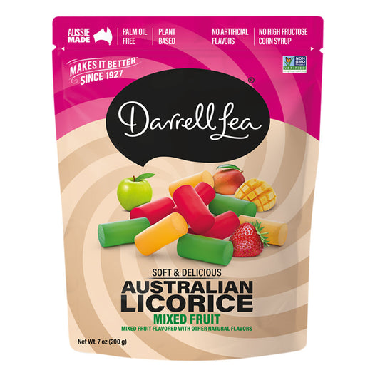 Wholesale Darrell Lea Mixed Flavors Licorice 7 Oz Pouch- Bulk