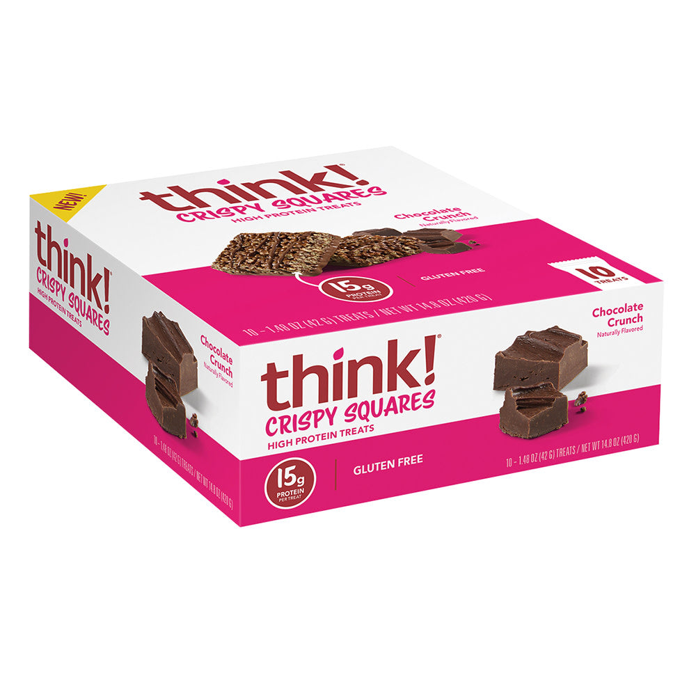 Wholesale Think! Chocolate Crunch Crispy Squares 1.48 Oz Box- Bulk