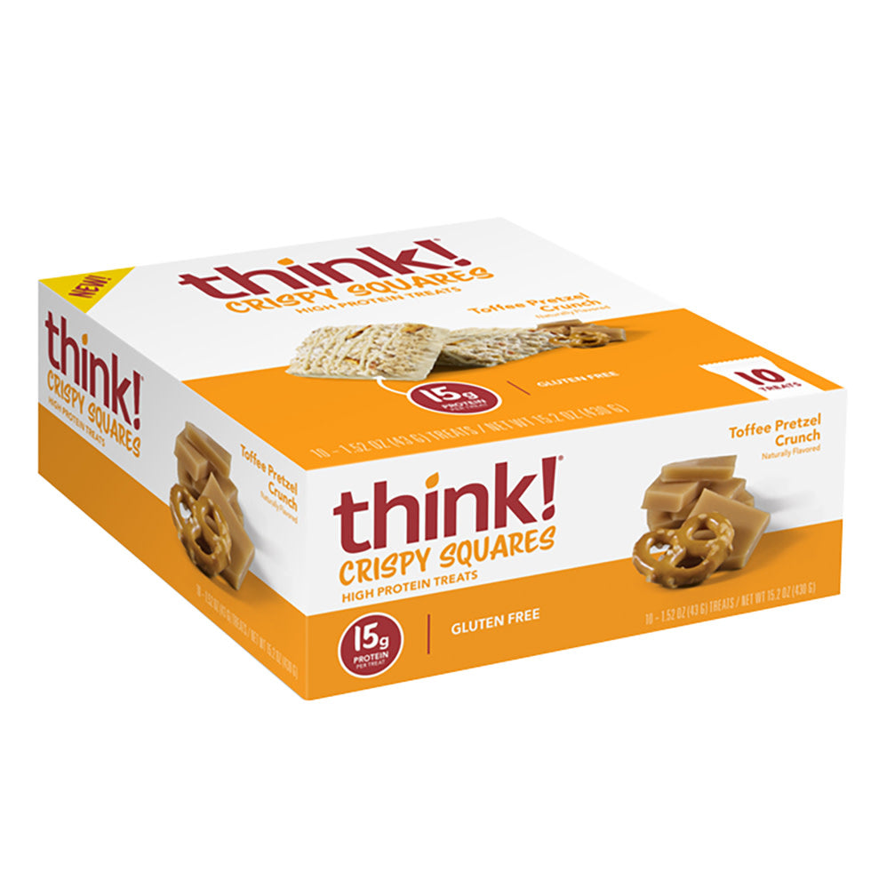 Wholesale Think! Toffee Pretzel Crunch Crispy Squares 1.48 Oz Box- Bulk