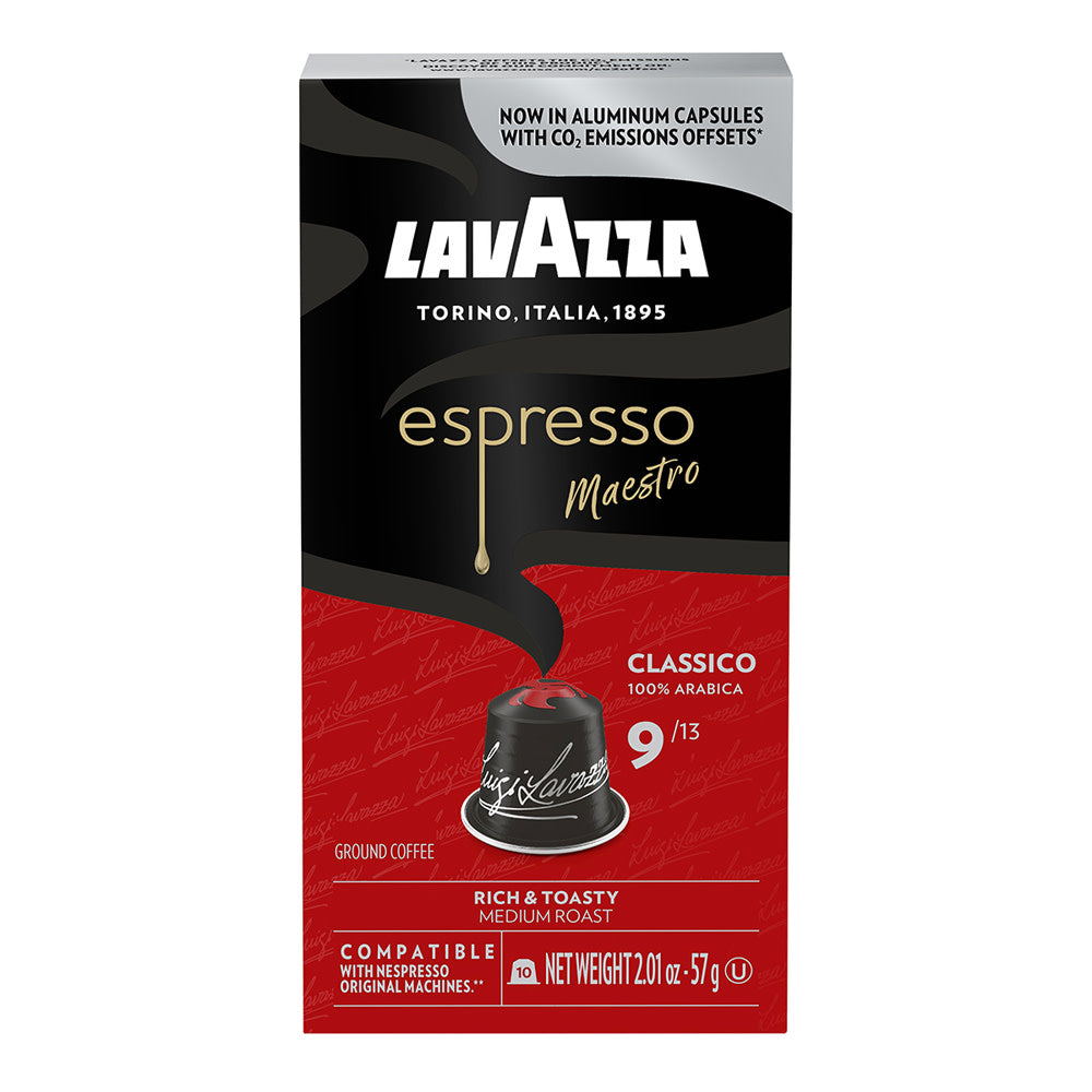 Wholesale Lavazza Maestro Italian Espresso Nespresso Capsules 2.01 Oz- Bulk