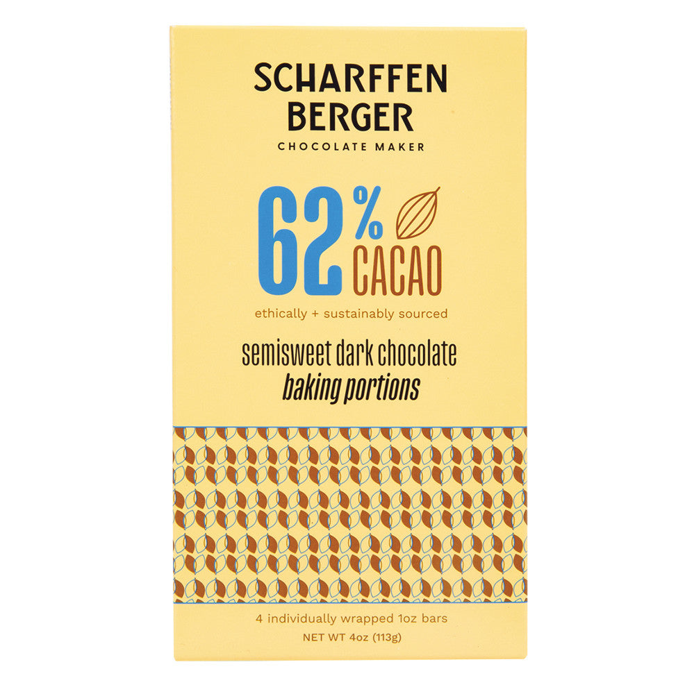 Wholesale Scharffen Berger 62% Cacao Semisweet Dark Chocolate Baking Portions 4 Oz- Bulk