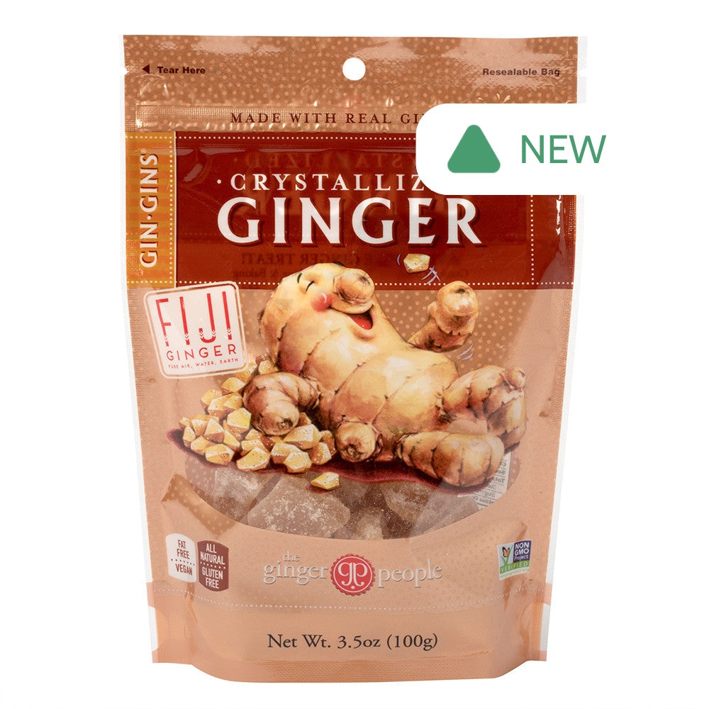 Wholesale Ginger People Crystalized Ginger Candy 3.5 Oz Pouch- Bulk