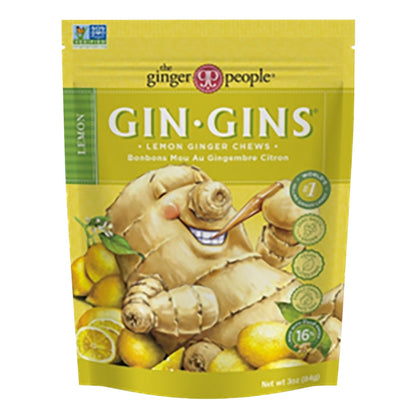 Wholesale Ginger People - Ginger Gins - Lemon Chews - 3Oz- Bulk