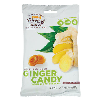 Wholesale Melting Sweet Hard Candy Ginger 4.4 Oz Bag- Bulk