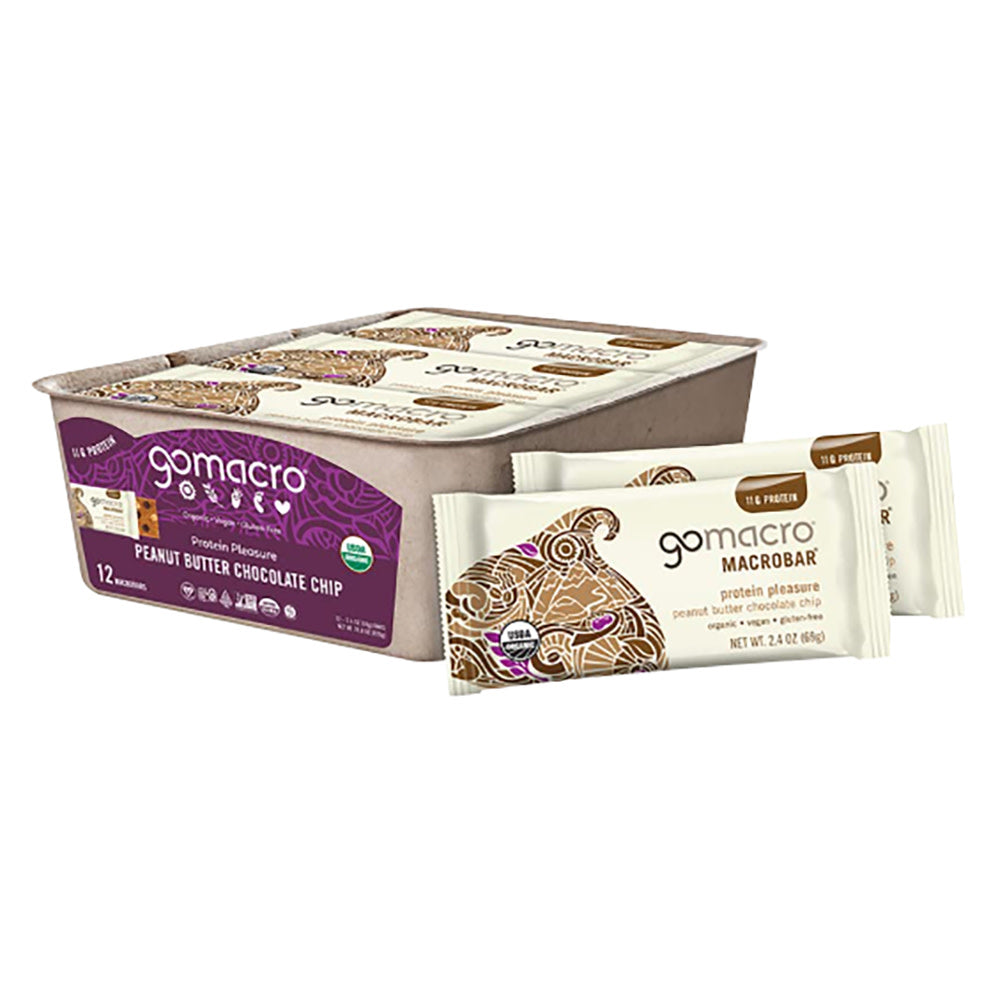 Wholesale Go Macro Peanut Butter & Chocolate Chip 2.5 Oz Bar- Bulk