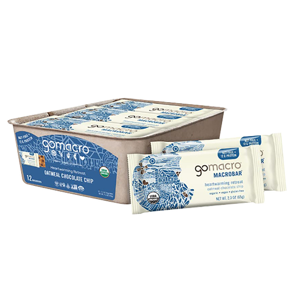 Wholesale Gomacro Oatmeal Chocolate Chip 2.3 Oz Bar- Bulk
