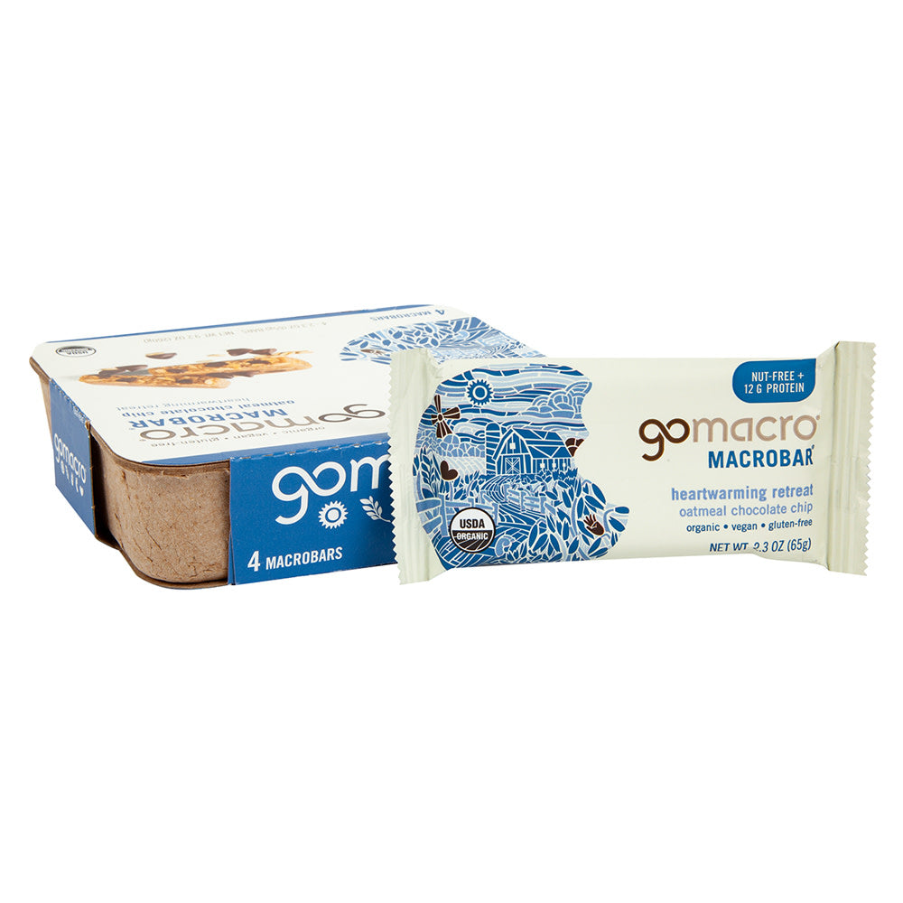 Wholesale Gomacro Oatmeal Chocolate Chip Bar 2.4 Oz Box- Bulk