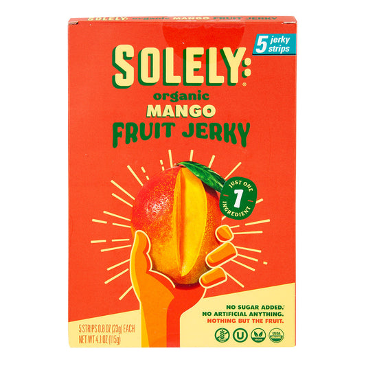 Wholesale Solely Organic Mango Fruit Jerky 5 Count 4.1 Oz- Bulk