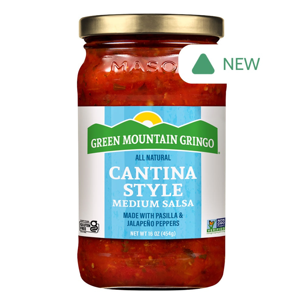 Wholesale Green Mountain Gringo Medium Cantina Salsa 16 Oz Jar- Bulk