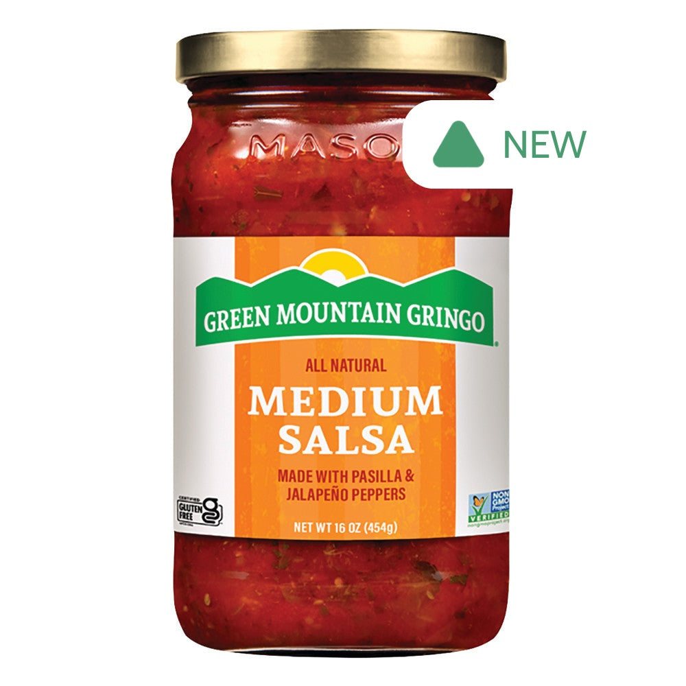 Wholesale Green Mountain Gringo Medium Salsa 16 Oz Jar- Bulk