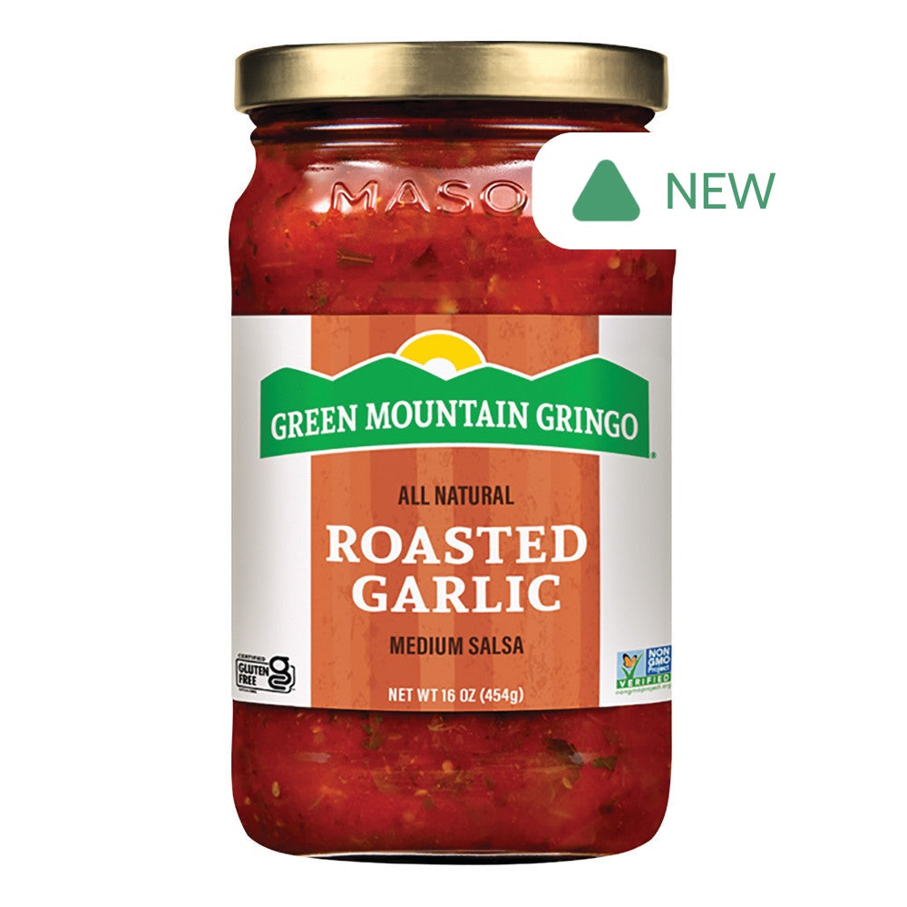 Wholesale Green Mountain Gringo Roasted Garlic Salsa- Bulk