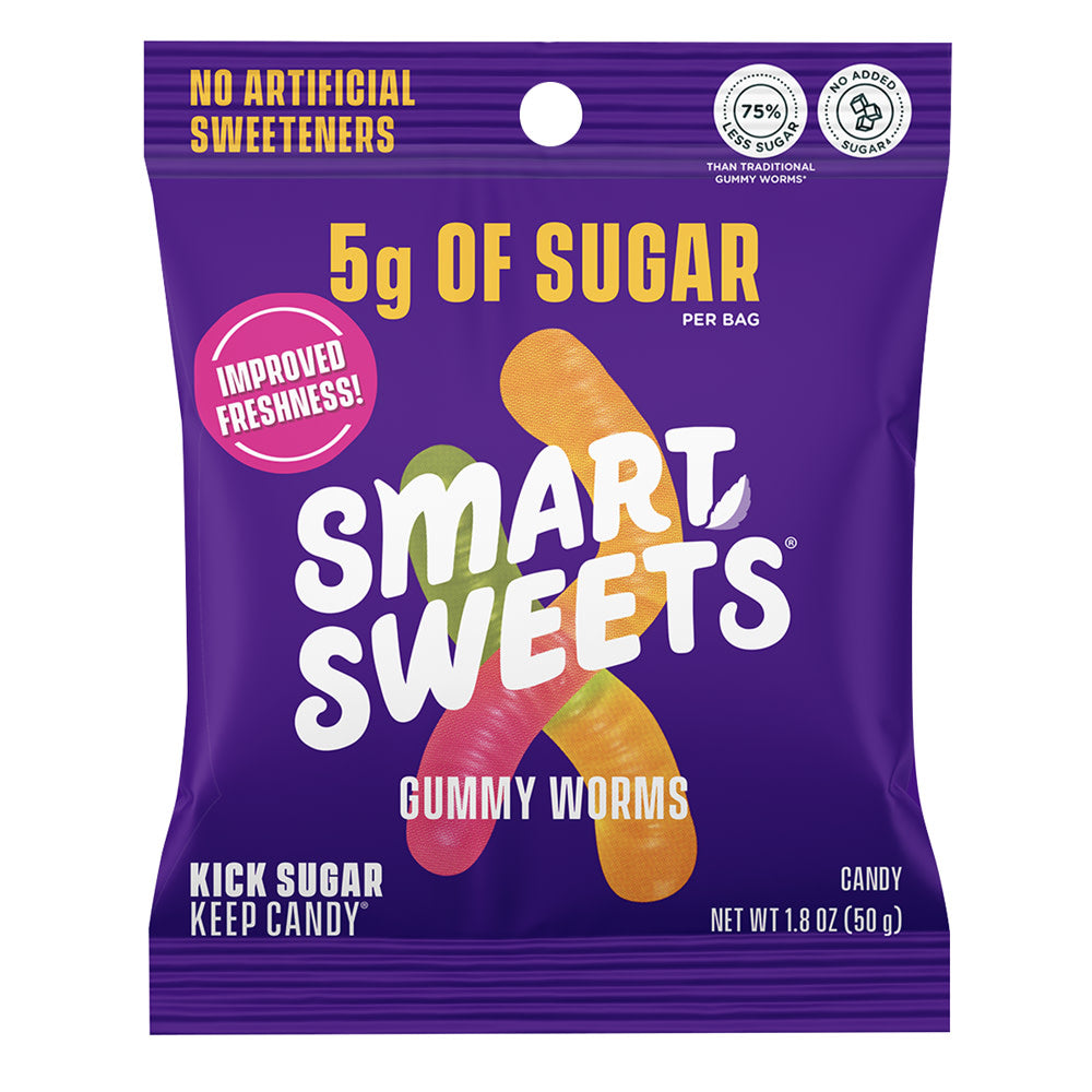 Wholesale Smartsweets Gummy Worms 1.8 Oz Peg Bag- Bulk