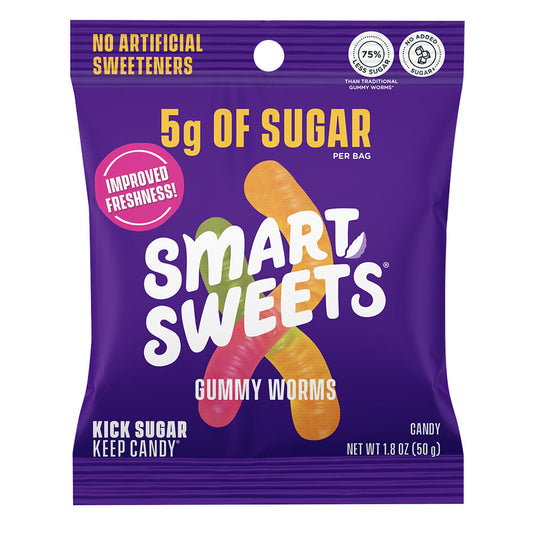 Wholesale Smartsweets Gummy Worms 1.8 Oz Peg Bag- Bulk