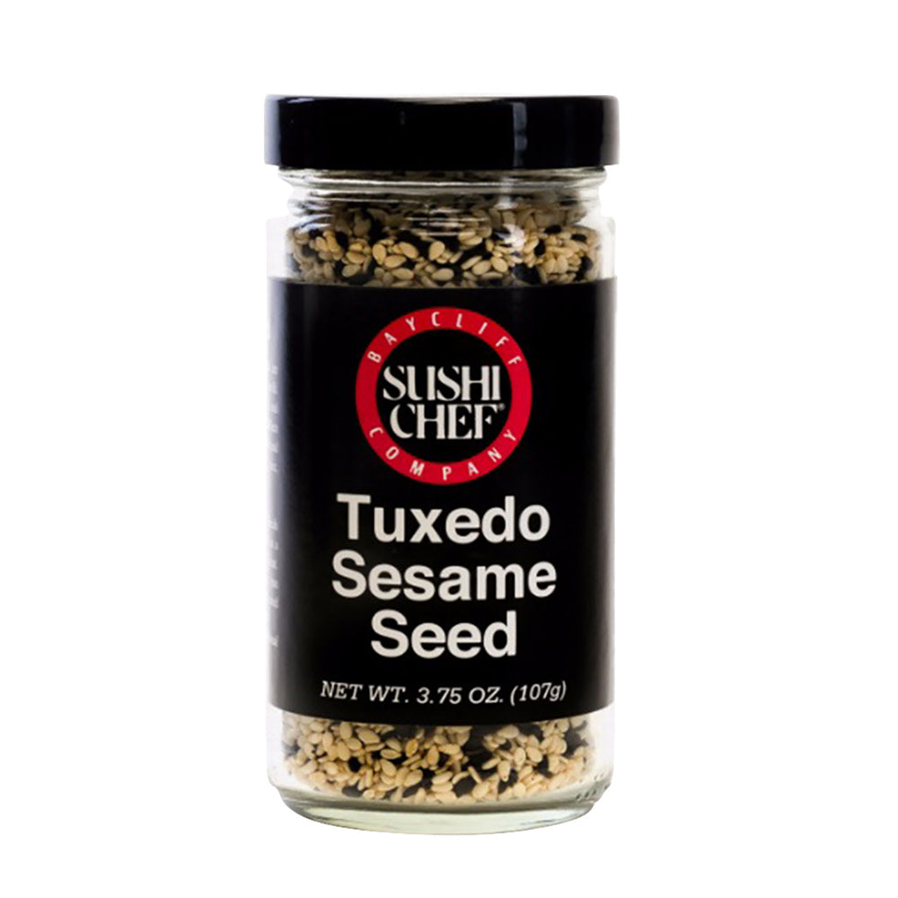 Wholesale Sushi Chef Tuxedo White & Black Sesame Seed 3.75 Oz Jar- Bulk