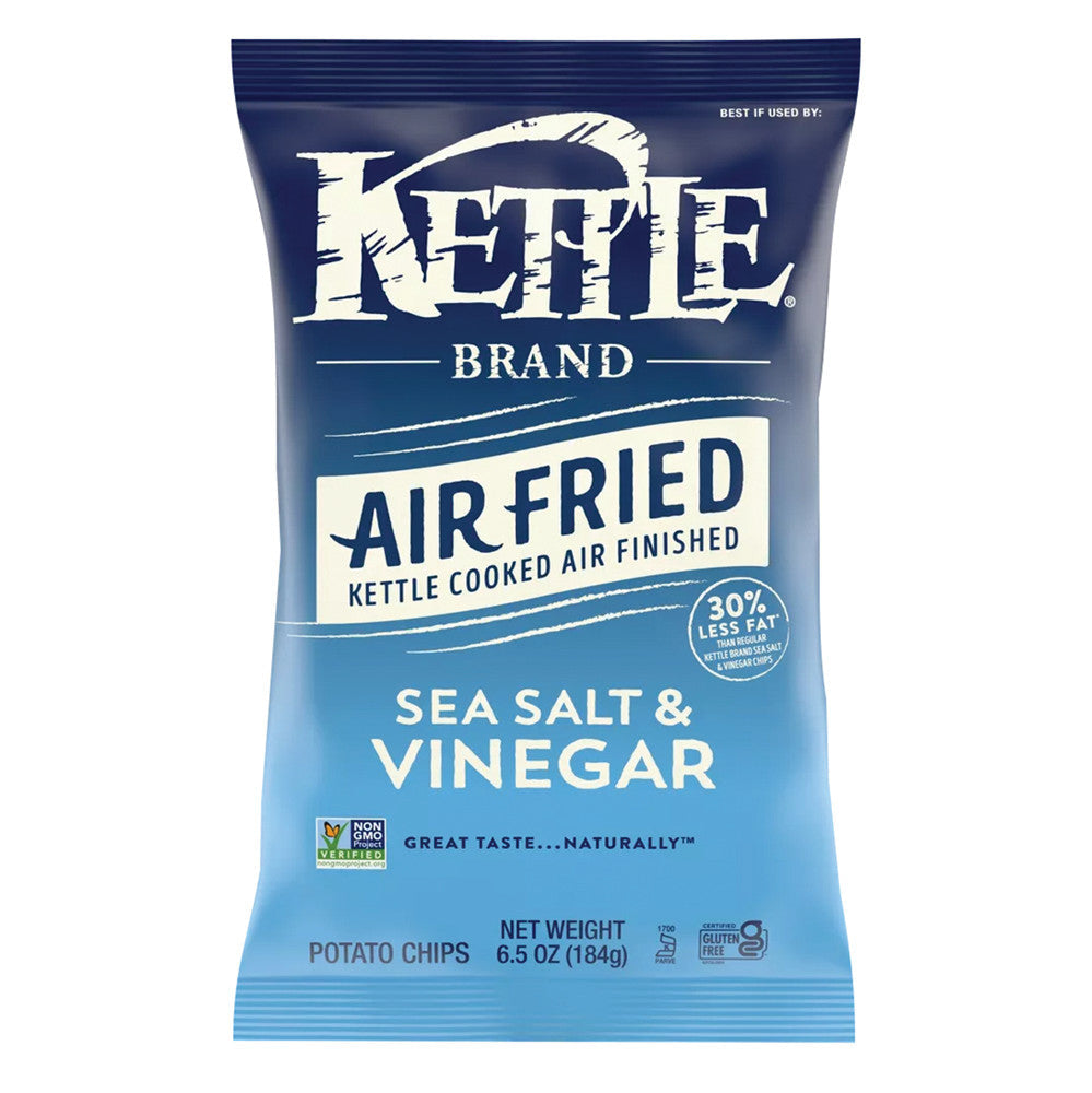 Wholesale Kettle Sea Salt & Vinegar Air Fried Chips 4.25 Oz Bag- Bulk