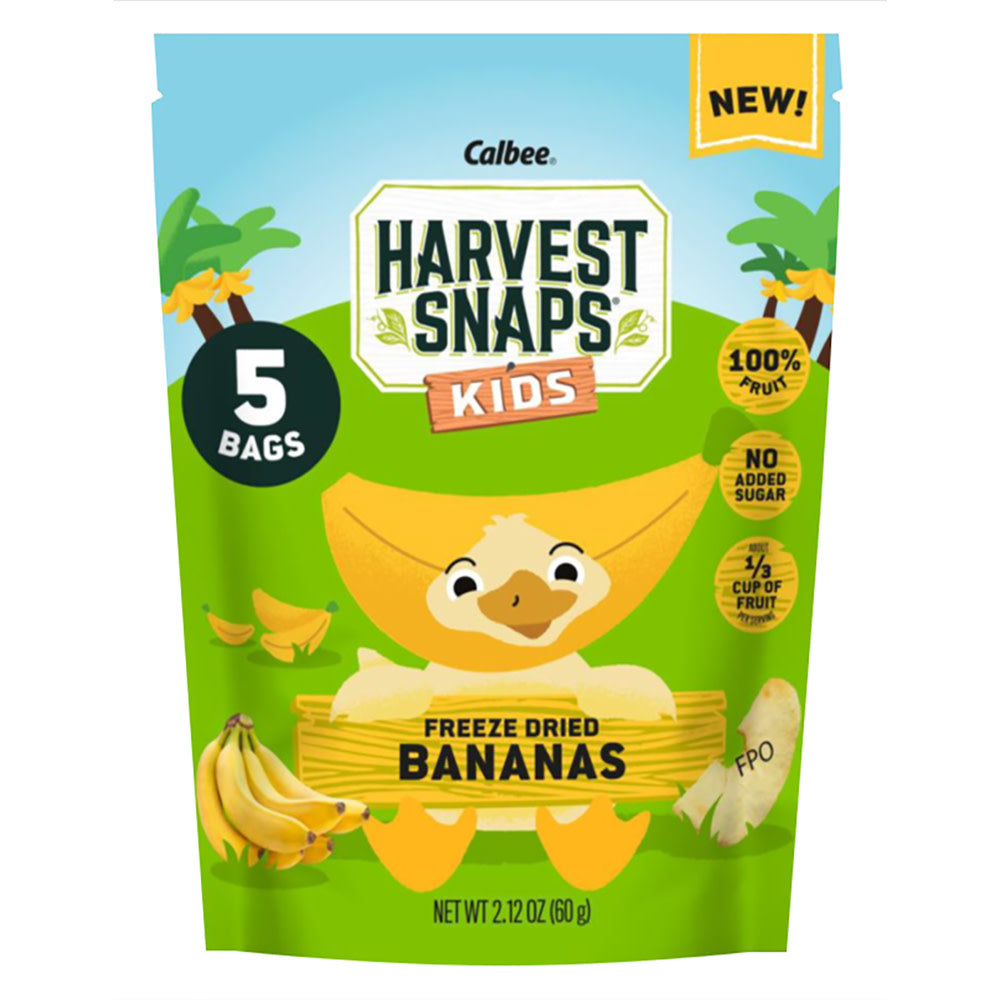 Wholesale Calbee Harvest Snaps Kids Freeze Dried Bananas 5 Count 2.12 Oz Pouch- Bulk
