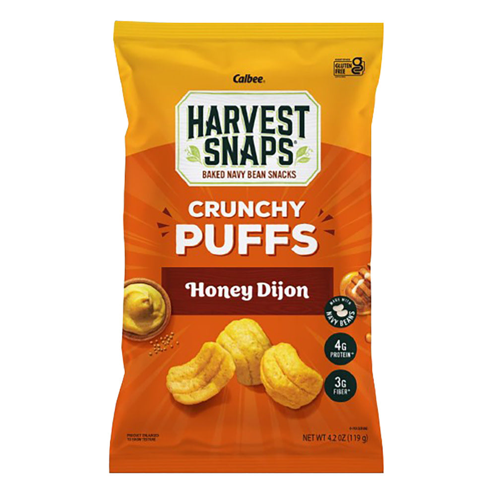 Wholesale Calbee Harvest Snaps Crunchy Puffs Honey Dijon 4.2 Oz Bag- Bulk
