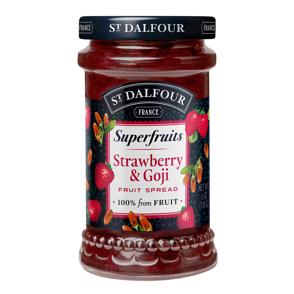 Wholesale St. Dalfour Superfruits Strawberry Goji Fruit Spread 6 Oz Jar- Bulk