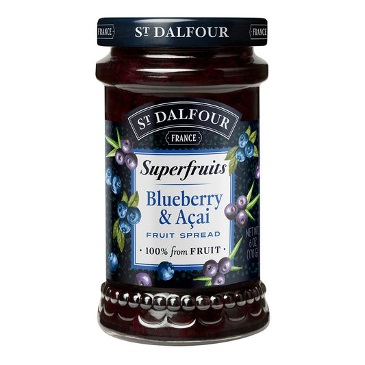 Wholesale St. Dalfour Superfruits Fruit Spread Blueberry & Acai 6 Oz Jar- Bulk