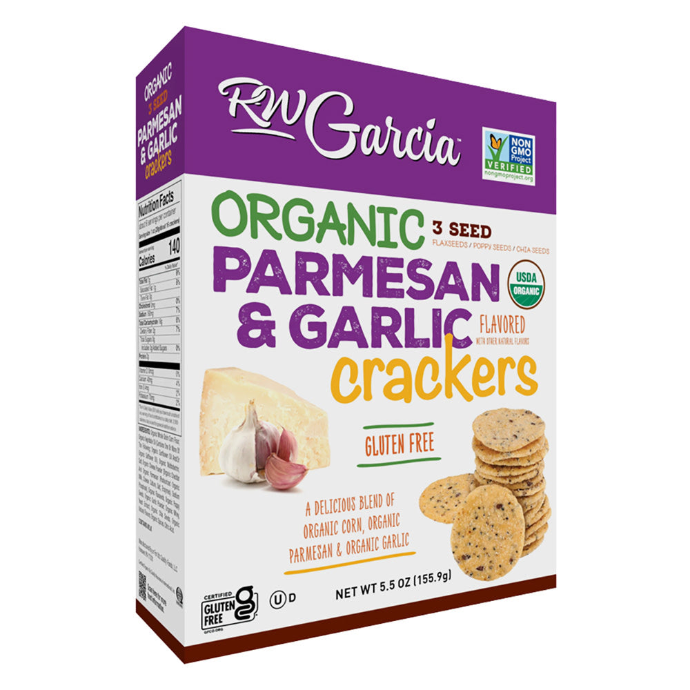Wholesale Rw Garcia Parmesan & Garlic Crackers 5.5 Oz Box- Bulk