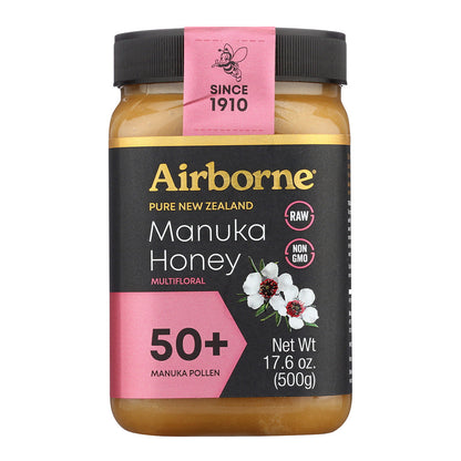 Wholesale Airborne 50+ Manuka Honey Multifloral 17.6 Oz Jar- Bulk