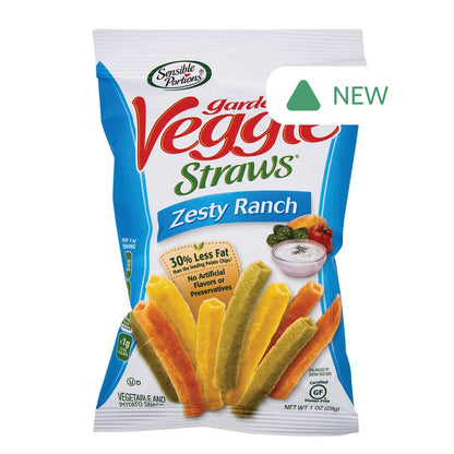 Wholesale Sensible Portions Garden Veggie Straws Zesty Ranch 1 Oz Bag- Bulk