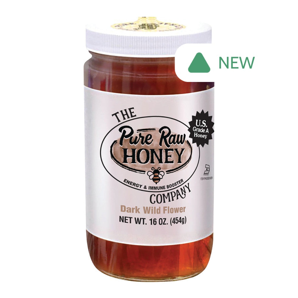 Wholesale Pure Raw Honey Company Dark Wild Flower 16 Oz Jar- Bulk