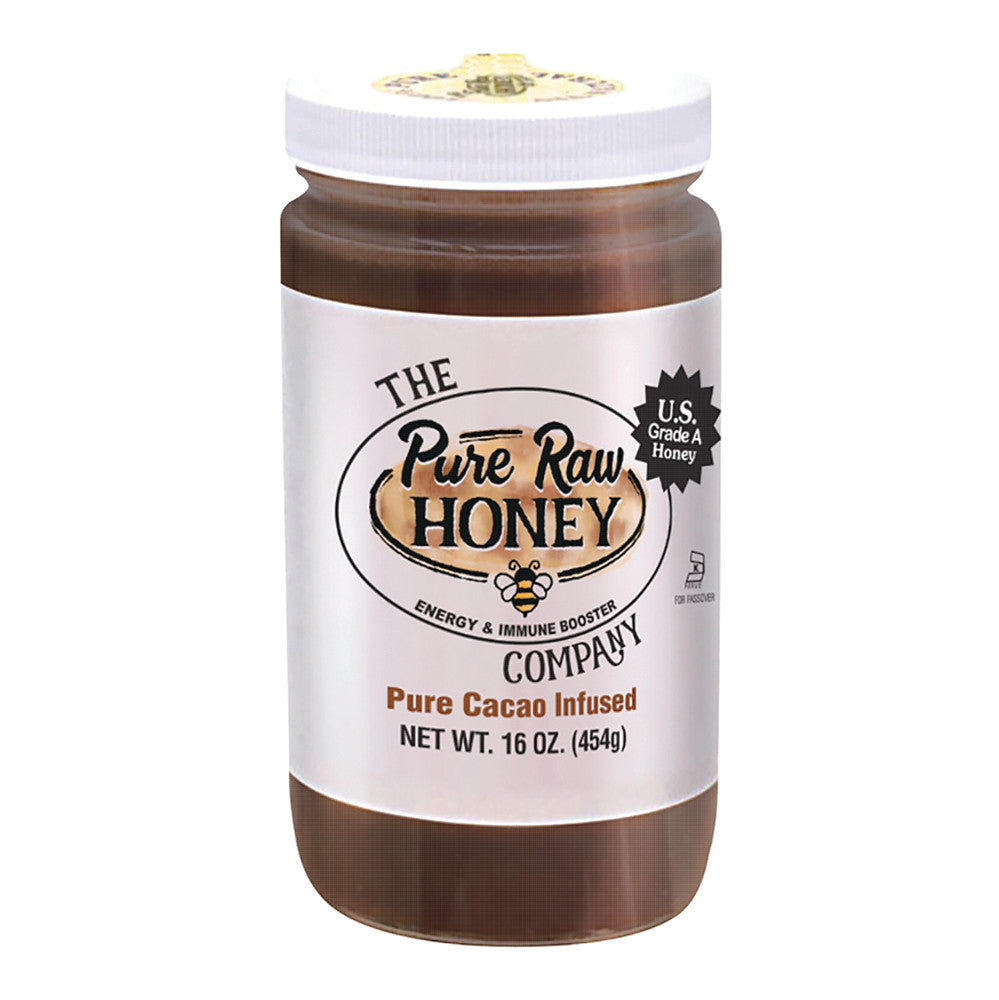 Wholesale Pure Raw Honey Pure Cacao Infused 16 Oz Jar- Bulk