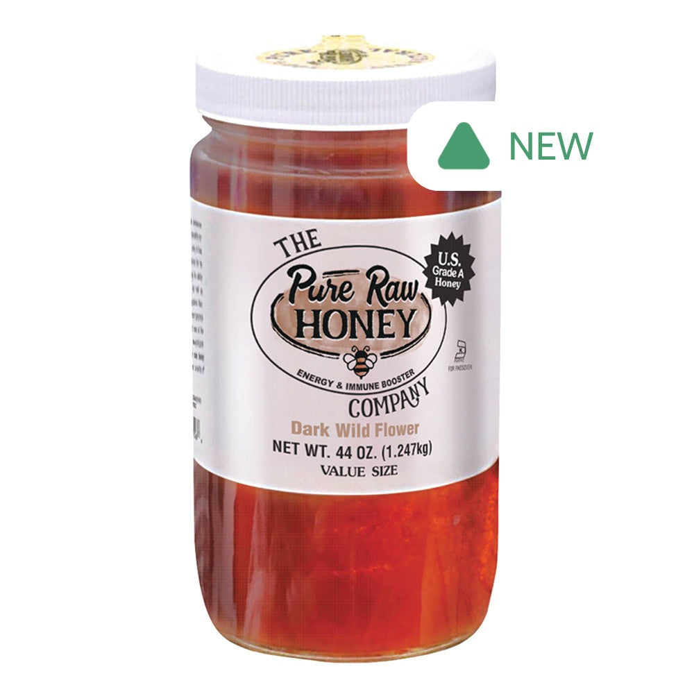 Wholesale Pure Raw Honey Dark Wildflower Value Size 44 Oz Jar- Bulk