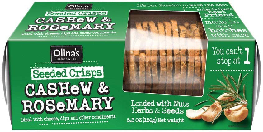 Wholesale Olinas Crisps Cashew And Rosemary- Bulk