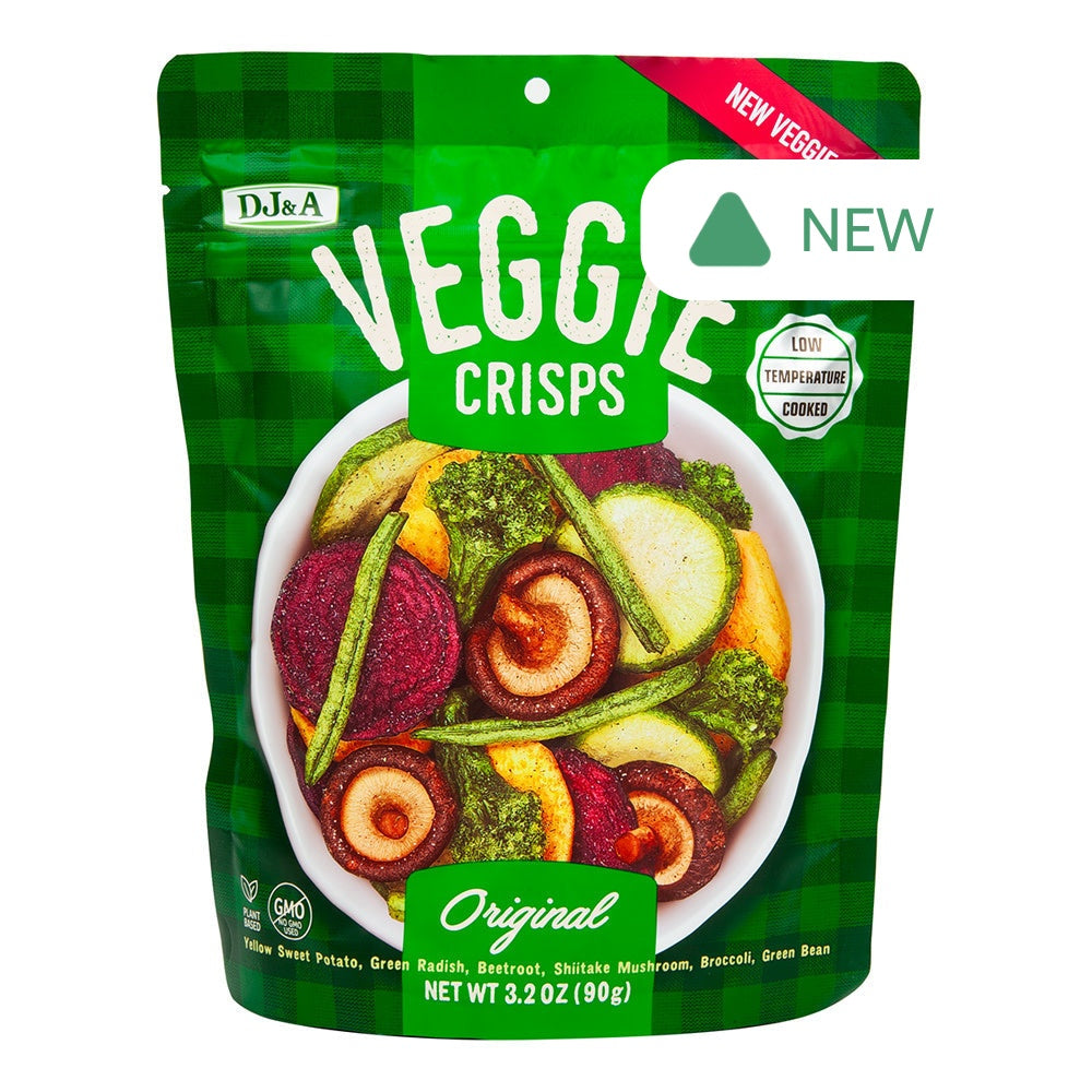 Wholesale Dj&A Veggie Crisps Original 3.2 Oz Pouch- Bulk
