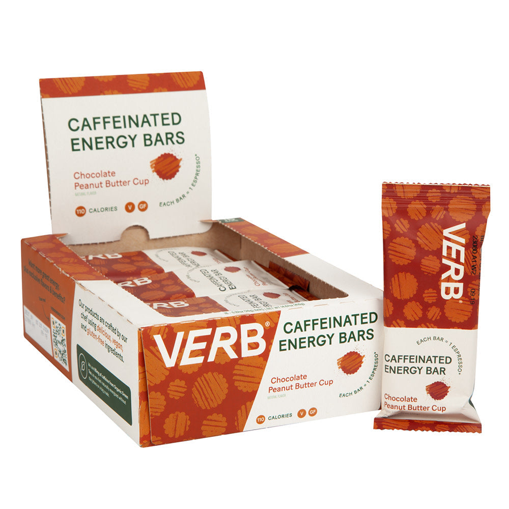 Wholesale Verb Chocolate Peanut Butter Cup Energy Bars .92 Oz- Bulk