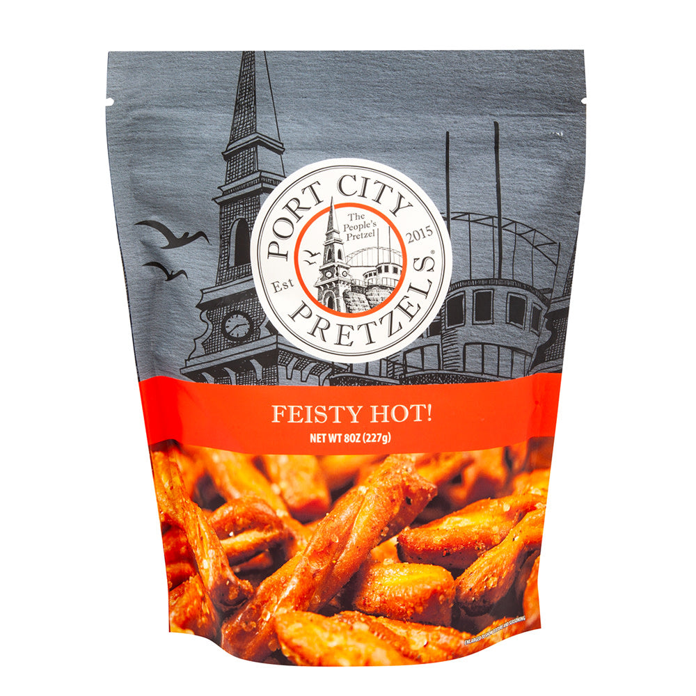 Wholesale Port City Pretzels Feisty Hot 8 Oz Bag- Bulk