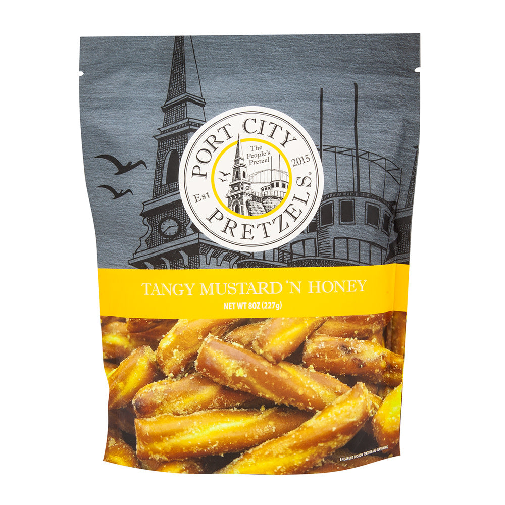 Wholesale Port City Pretzels Mustard N' Honey 8 Oz Bag- Bulk