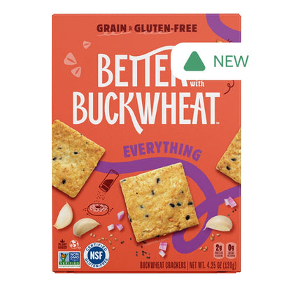 Wholesale Better Buckwheat Everything Crackers 4.25 Oz Box- Bulk