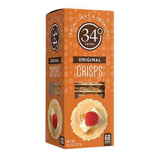 Wholesale 34 Degrees Original Crisps 4.5 Oz Box- Bulk