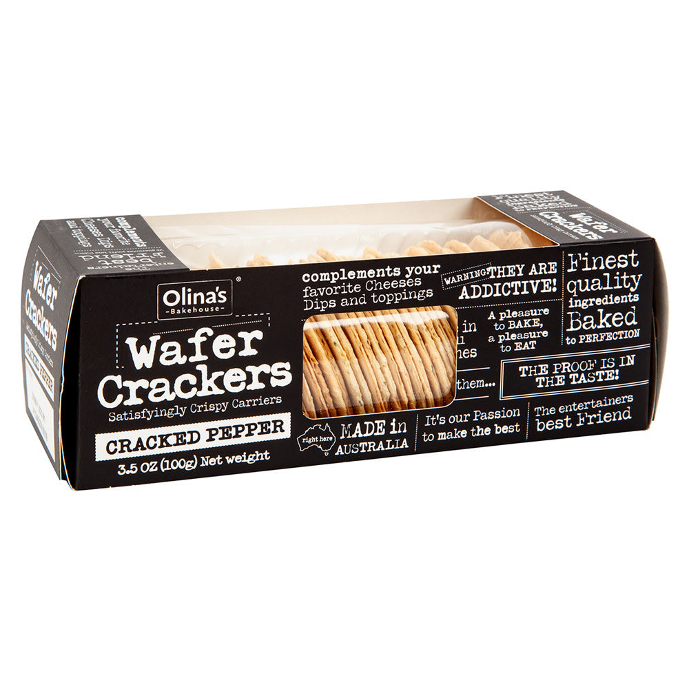 Wholesale Olina'S Cracked Pepper Wafer Cracker 3.5 Oz Box- Bulk