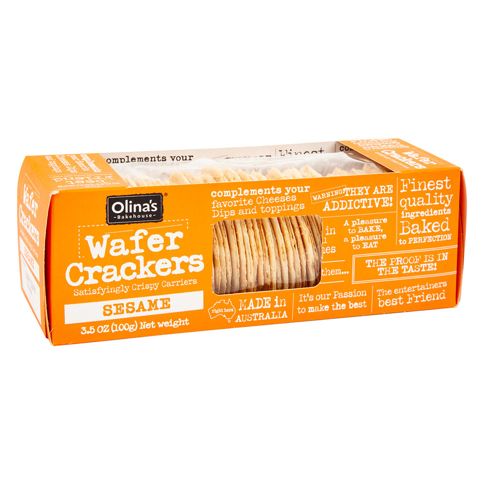 Wholesale Olina'S Sesame Wafer Cracker 3.5 Oz Box- Bulk