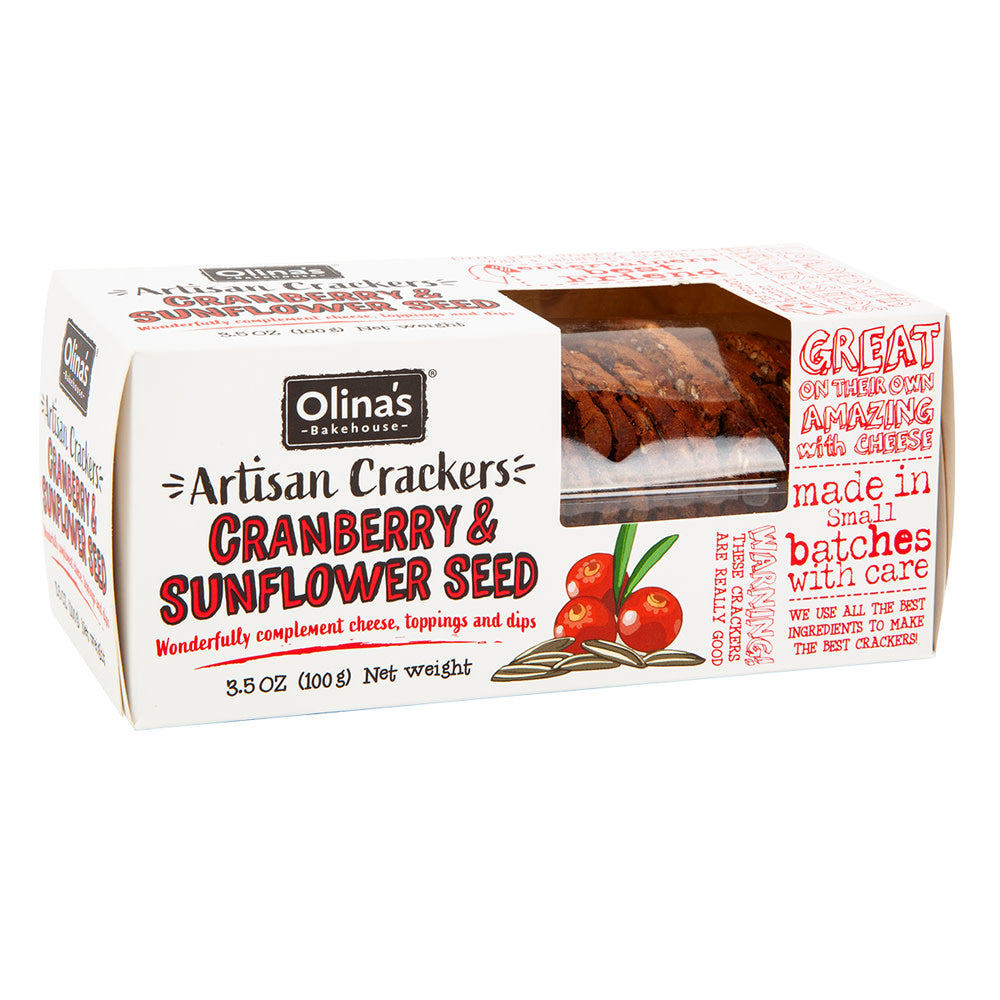 Wholesale Olina'S Cranberry & Sunflower Seed Artisan Crackers 3.5 Oz Box- Bulk