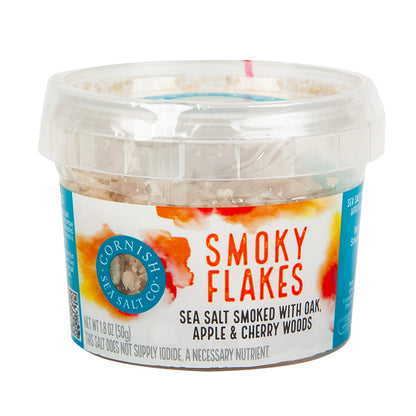Wholesale Cornish Sea Salt Smoky Flakes 1.8 Oz Tub- Bulk