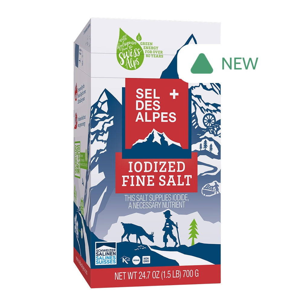 Wholesale Sel Des Alpes Iodized Fine Salt 24.7 Oz Box- Bulk