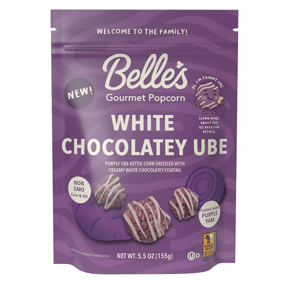 Wholesale Belle'S - White Chocolatey Ube Popcorn - 5.5Oz- Bulk
