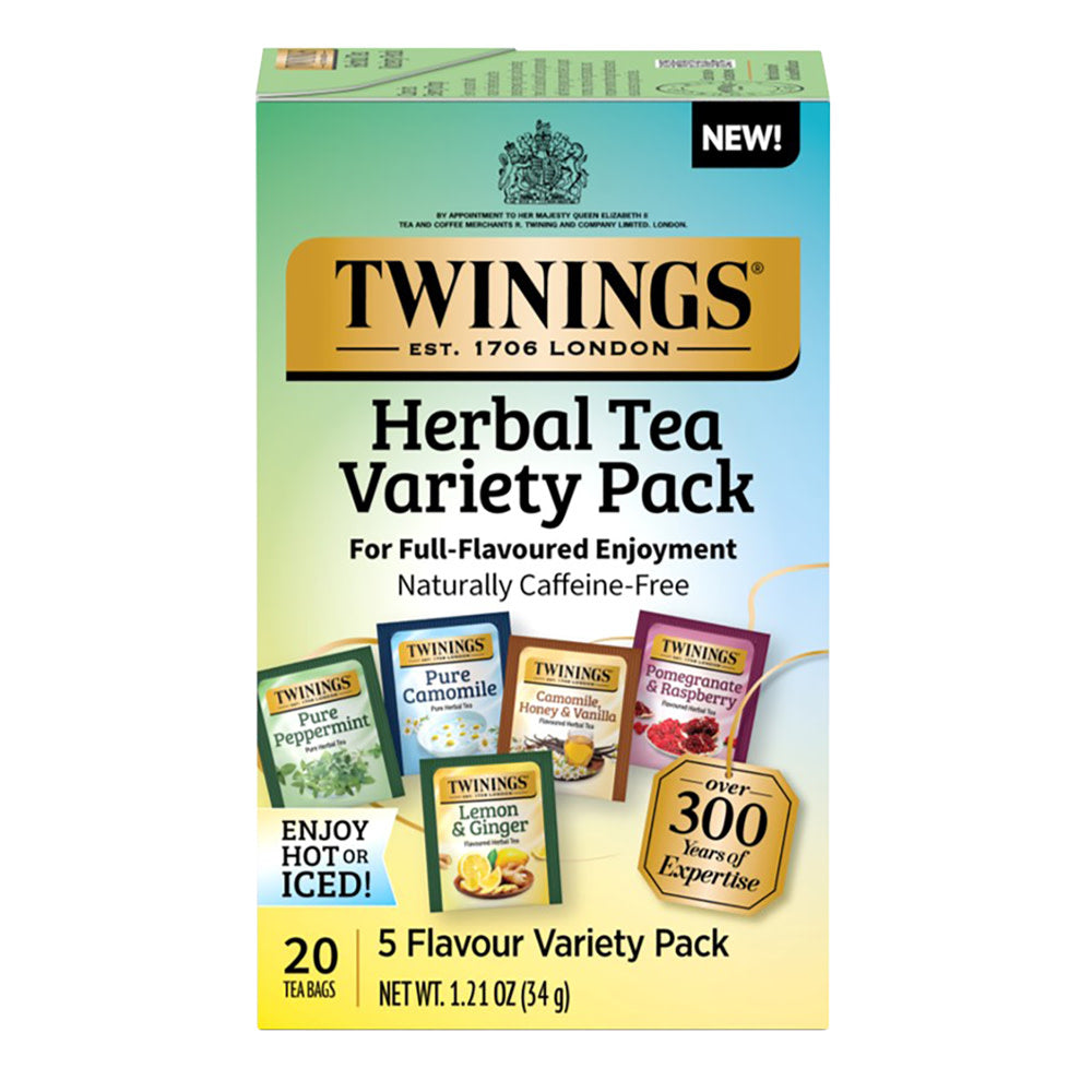 Wholesale Twinings 5 Flavor Herbal Tea Variety Pack 20 Ct Box- Bulk