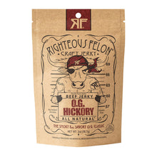 Wholesale Righteous Felon Hickory Beef Jerky 2 Oz Pouch- Bulk