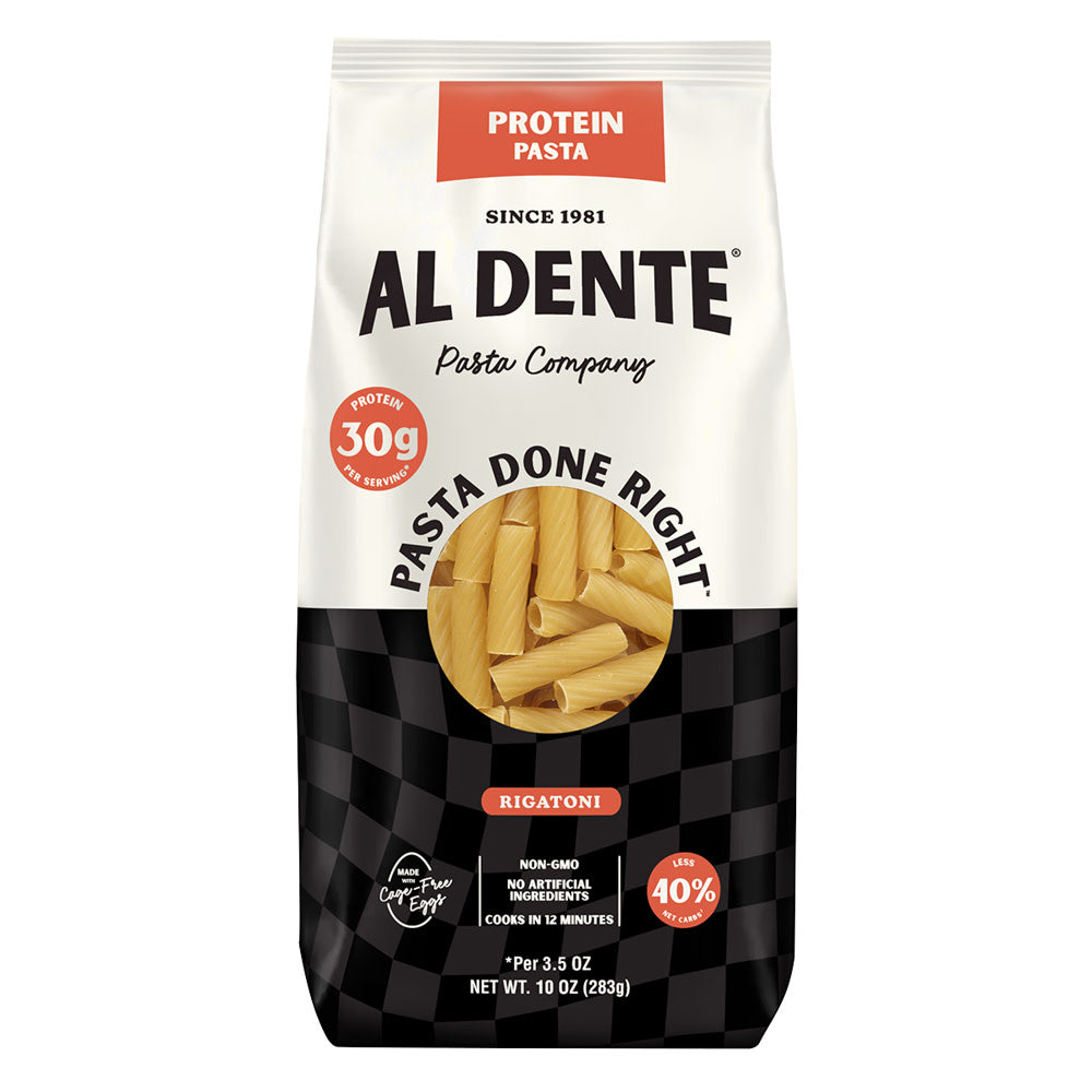 Wholesale Al Dente - High Protein Rigatoni - 10Oz- Bulk