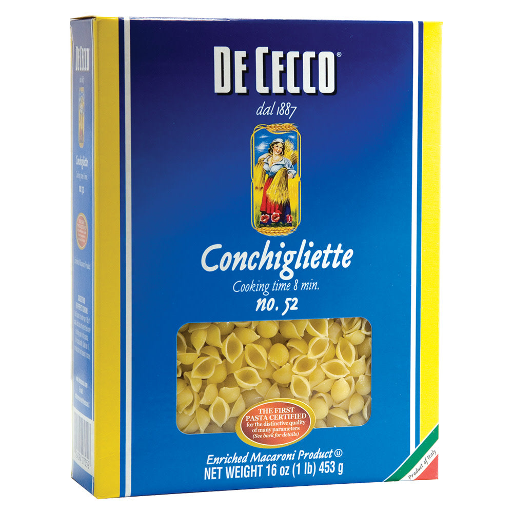 Wholesale De Cecco Small Shell Pasta 16 Oz Box # 52- Bulk