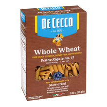 Wholesale De Cecco 100% Whole Wheat Penne Rigate Pasta 13.25 Oz Box- Bulk