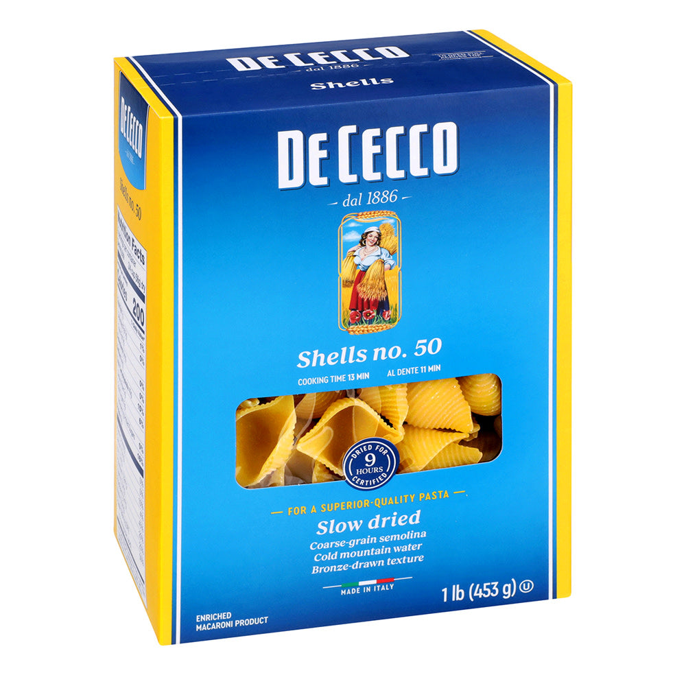 Wholesale De Cecco Shells Pasta 16 Oz Box # 50- Bulk